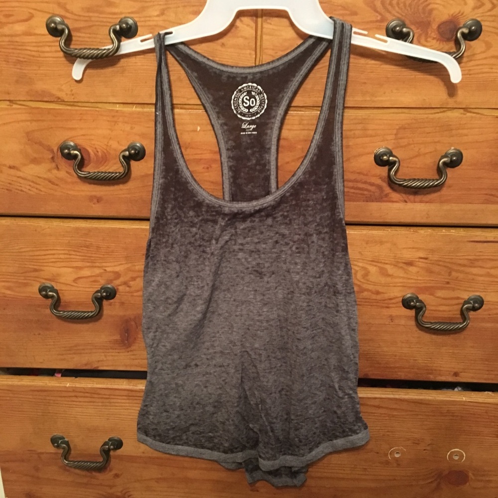 Grey sheer tank-top